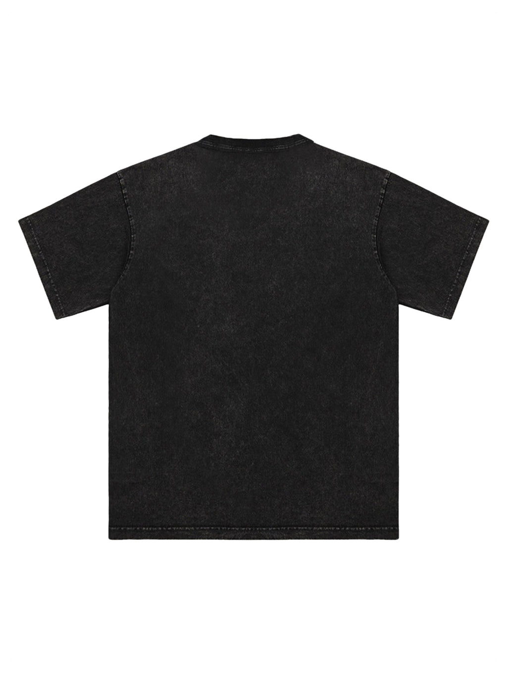 SHORT SLEEVE BLACK T-SHIRT WITH SMILEY FACE GRAPHIC