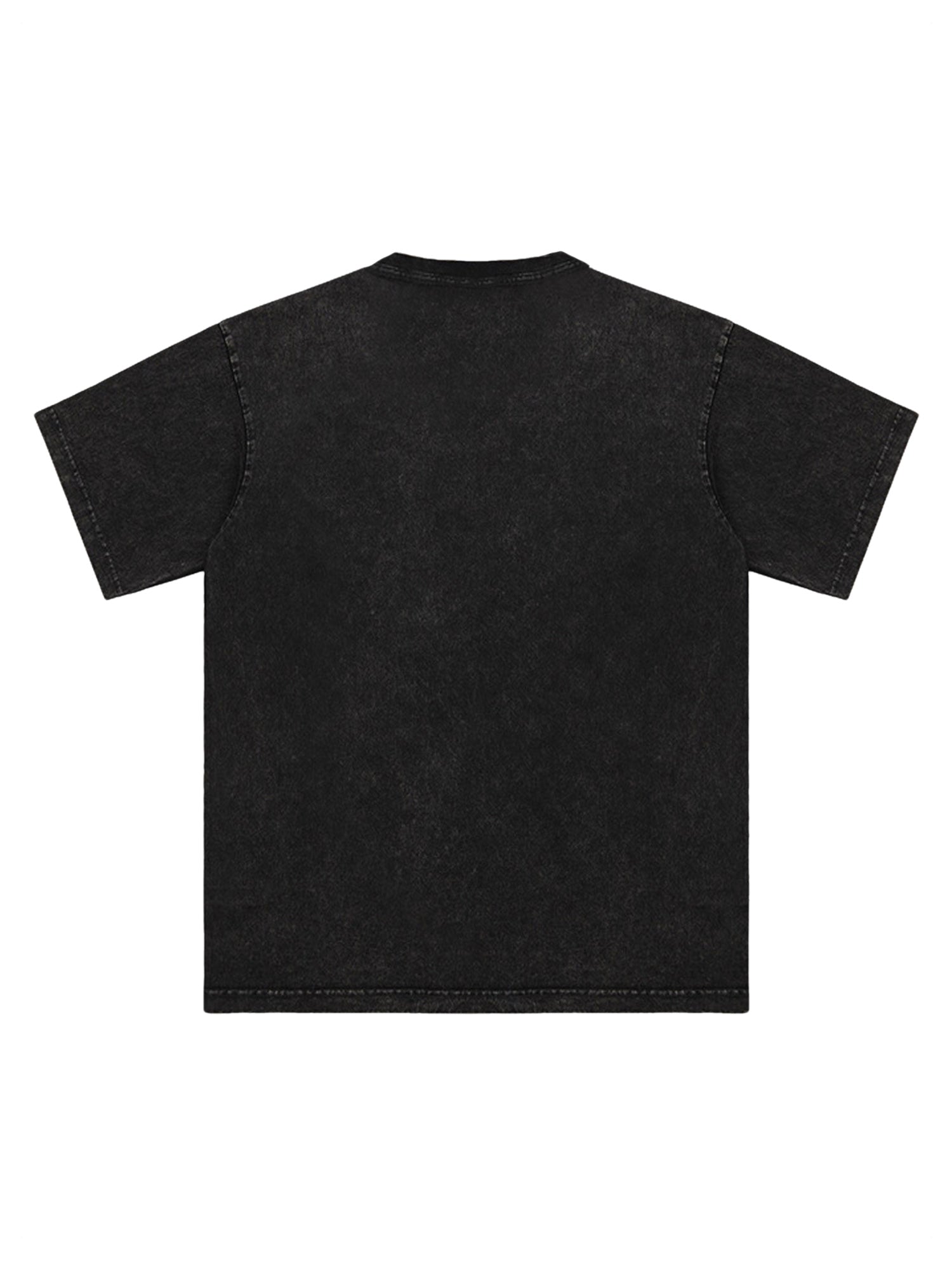 SHORT SLEEVE BLACK T-SHIRT WITH SMILEY FACE GRAPHIC
