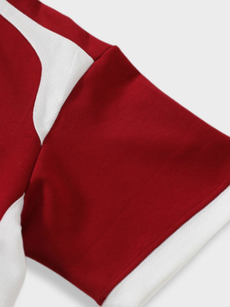 SHORT-SLEEVED BLACK AND WHITE SHIRT HOT TEE SHIRT HOT BLOOD