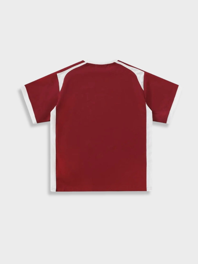 SHORT-SLEEVED BLACK AND WHITE SHIRT HOT TEE SHIRT HOT BLOOD