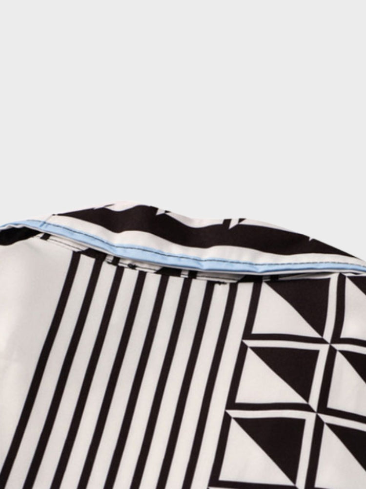 SHORT-SLEEVED BUTTON-DOWN ROMA SHIRT VINTAGE ART PRINT