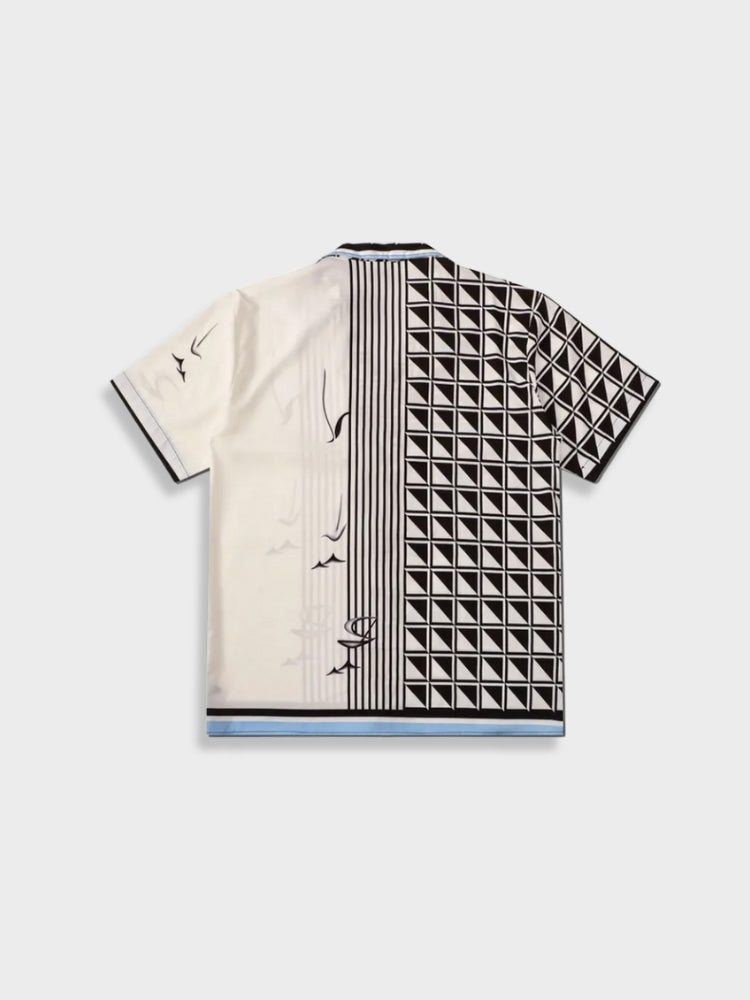 SHORT-SLEEVED BUTTON-DOWN ROMA SHIRT VINTAGE ART PRINT