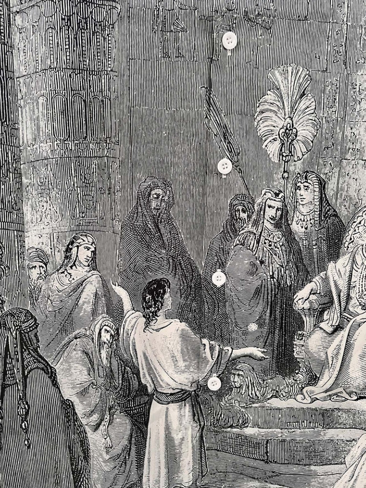 SHORT-SLEEVED BUTTON-DOWN SHIRT WITH HISTORICAL SCENE PRINT - KING T-SHIRT