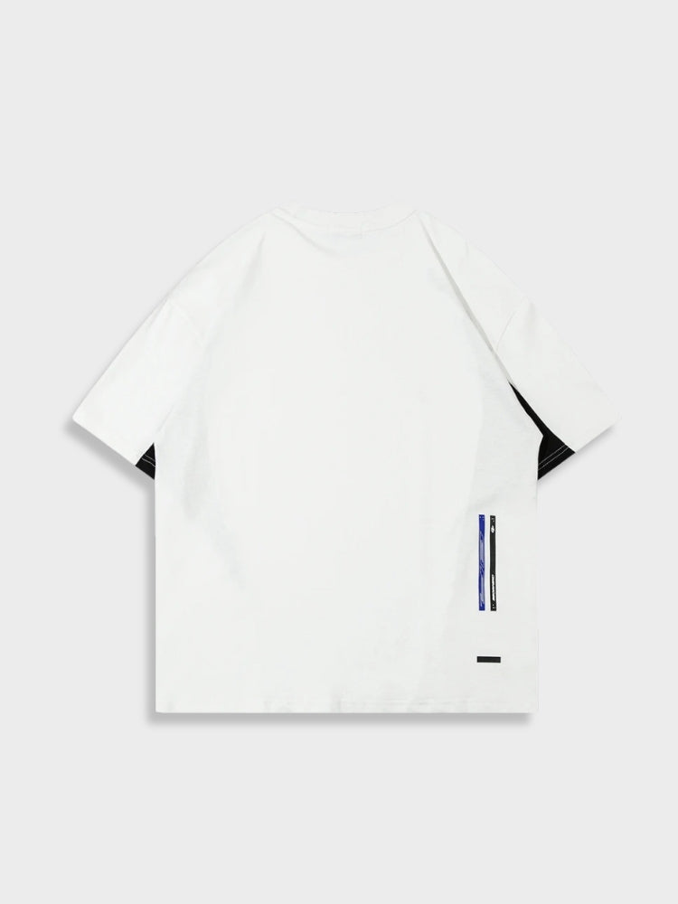 SHORT-SLEEVED SHIRT - BLACK AND WHITE DESIGN FOR CASUAL WEAR