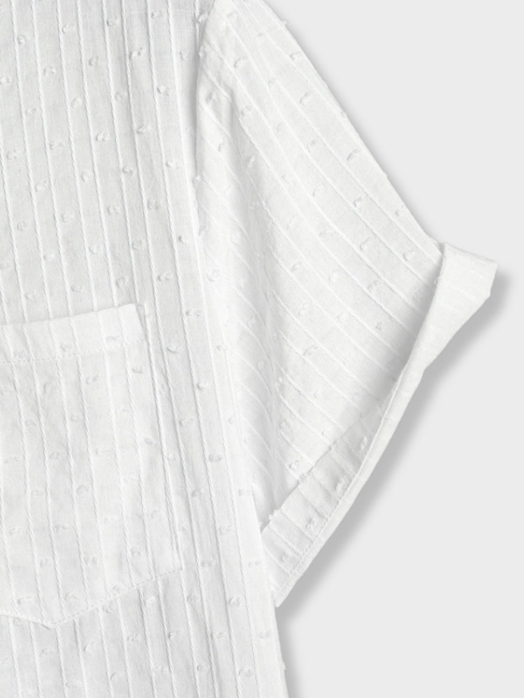 SHORT-SLEEVED SHIRT - WHITE SUMMER SHIRT FOR EFFORTLESS STYLE