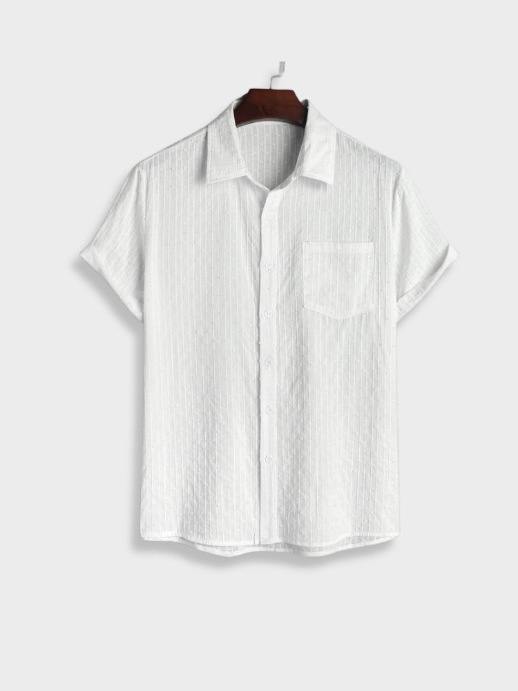 SHORT-SLEEVED SHIRT - WHITE SUMMER SHIRT FOR EFFORTLESS STYLE