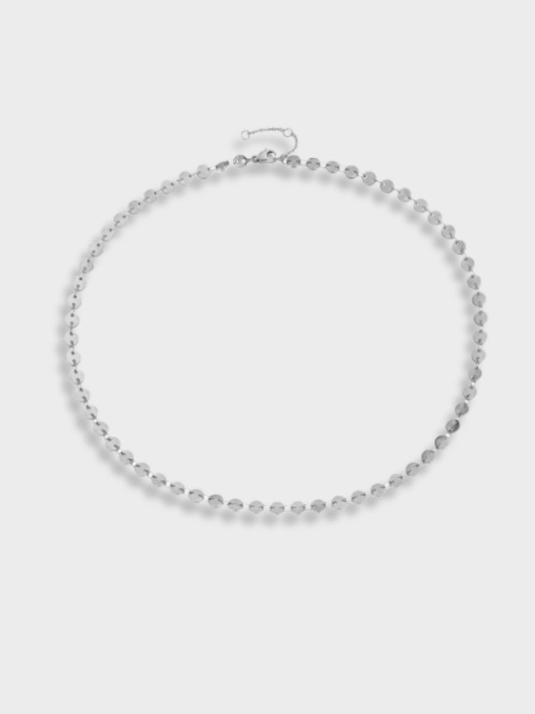 SILVER BEADED NECKLACE FOR VERSATILE OUTFIT STYLING