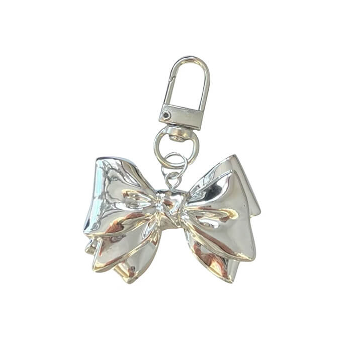 SILVER BOW KEYCHAIN FOR ACCESSORIES AND COLLECTIBLES