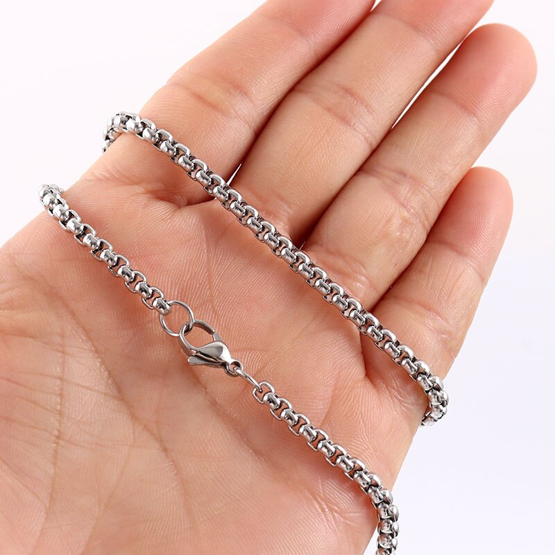 SILVER CHAIN NECKLACE BOXIE CHAIN SECURE STORAGE OPTION