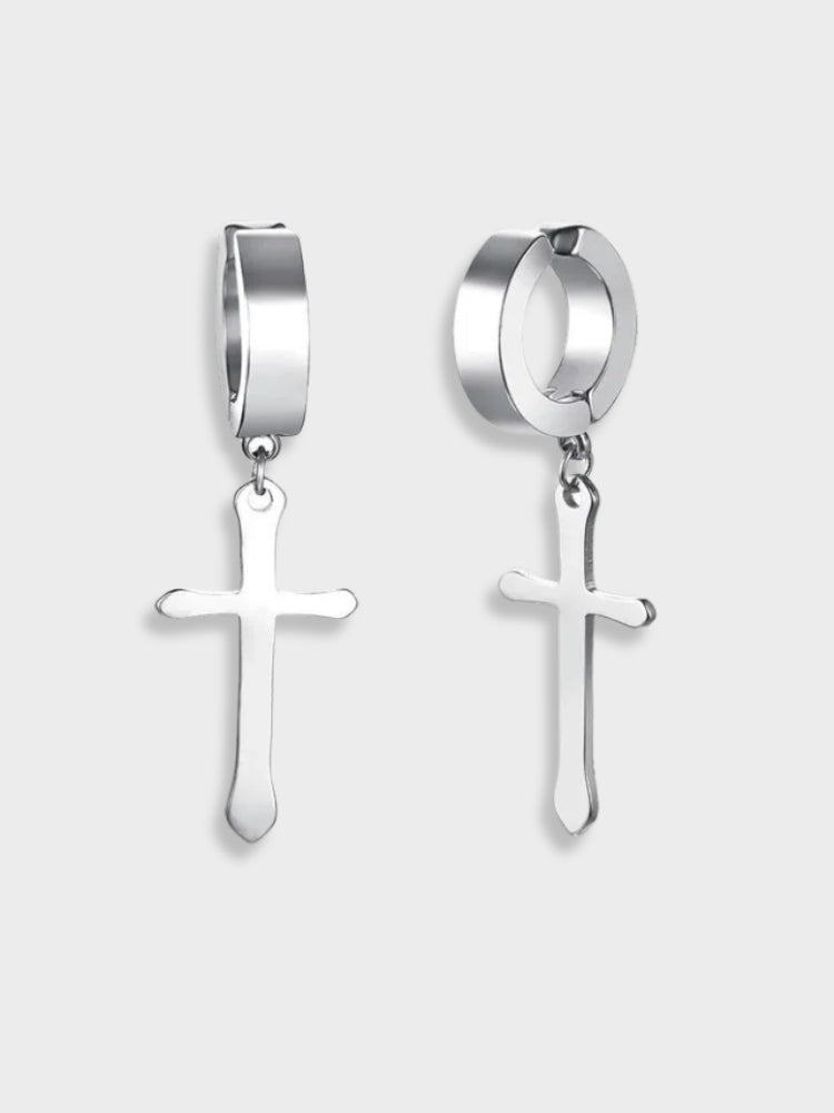 SILVER CROSS EARRINGS TO TURN HEADS - ELEGANT DESIGN FOR EVERY OCCASION