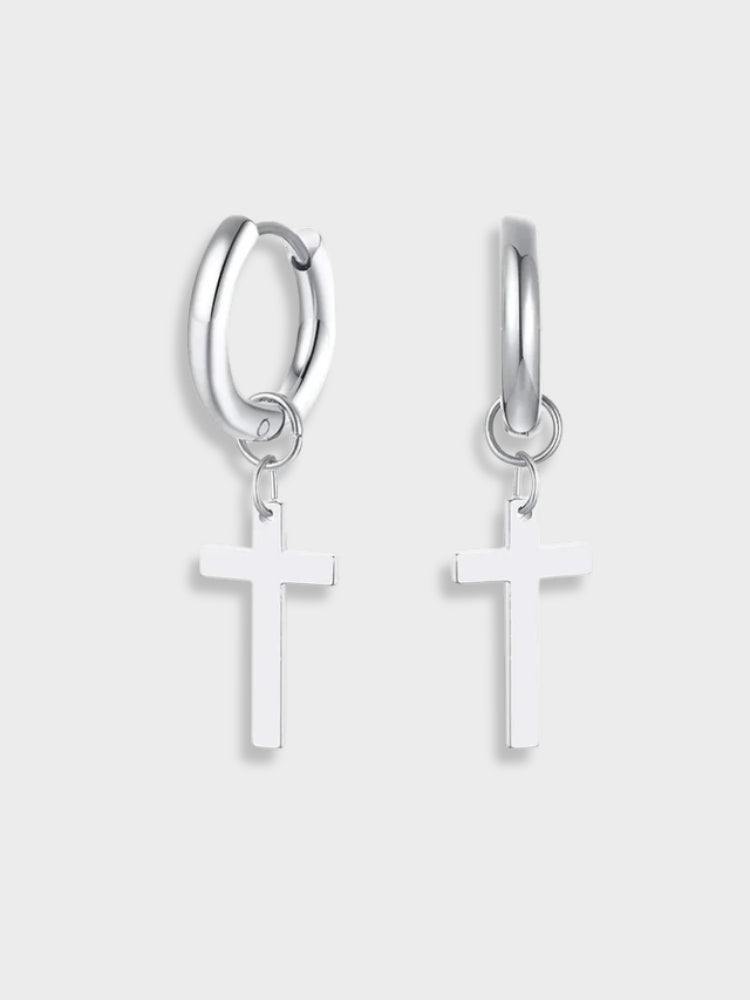SILVER CROSS EARRINGS TO TURN HEADS - ELEGANT DESIGN FOR EVERY OCCASION