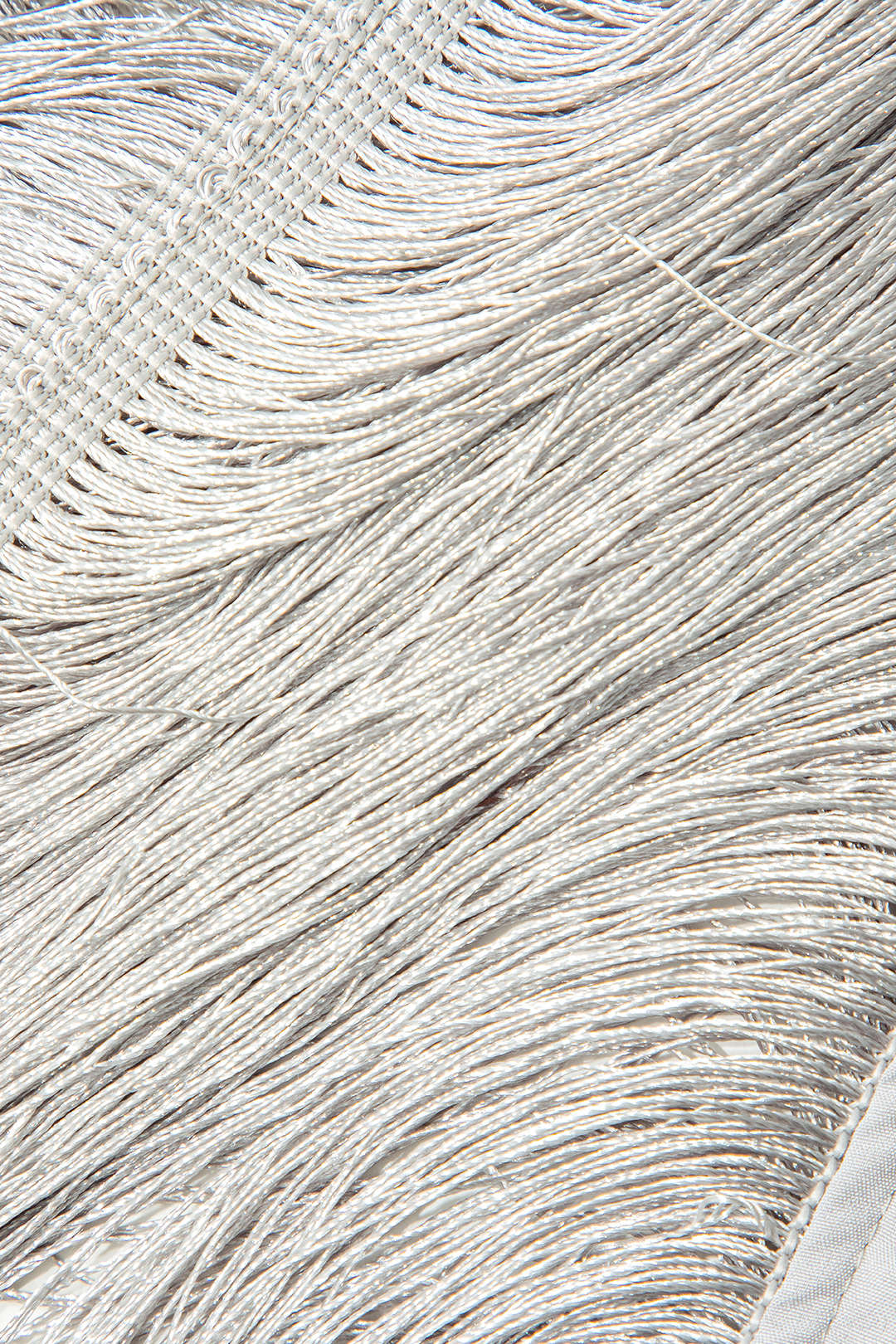 SILVER FRINGED MINI DRESS FOR SPECIAL OCCASIONS AND ELEGANT TRANSPARENCY