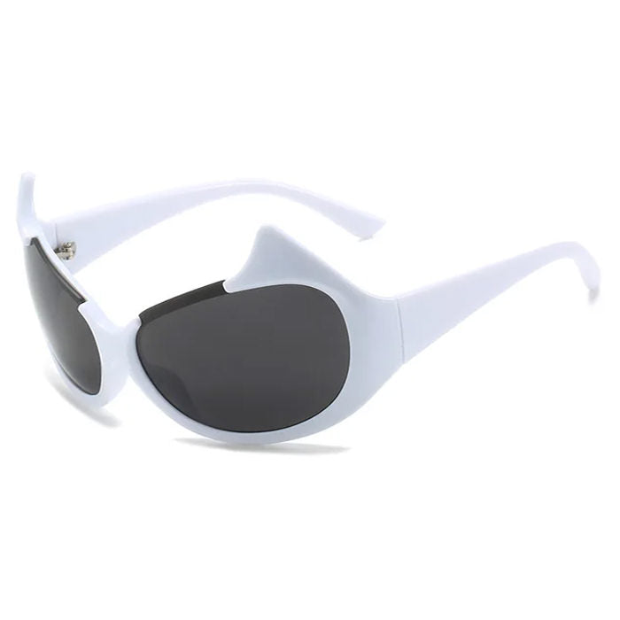 SILVER FUTURISTIC SUNGLASSES FOR MEN AND WOMEN