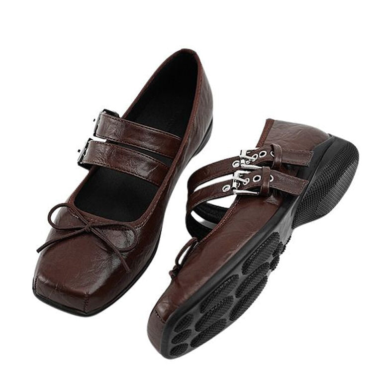 SILVER GLITTER MARY JANE FLATS WITH VEGAN LEATHER AND BALLET FLATS STYLE