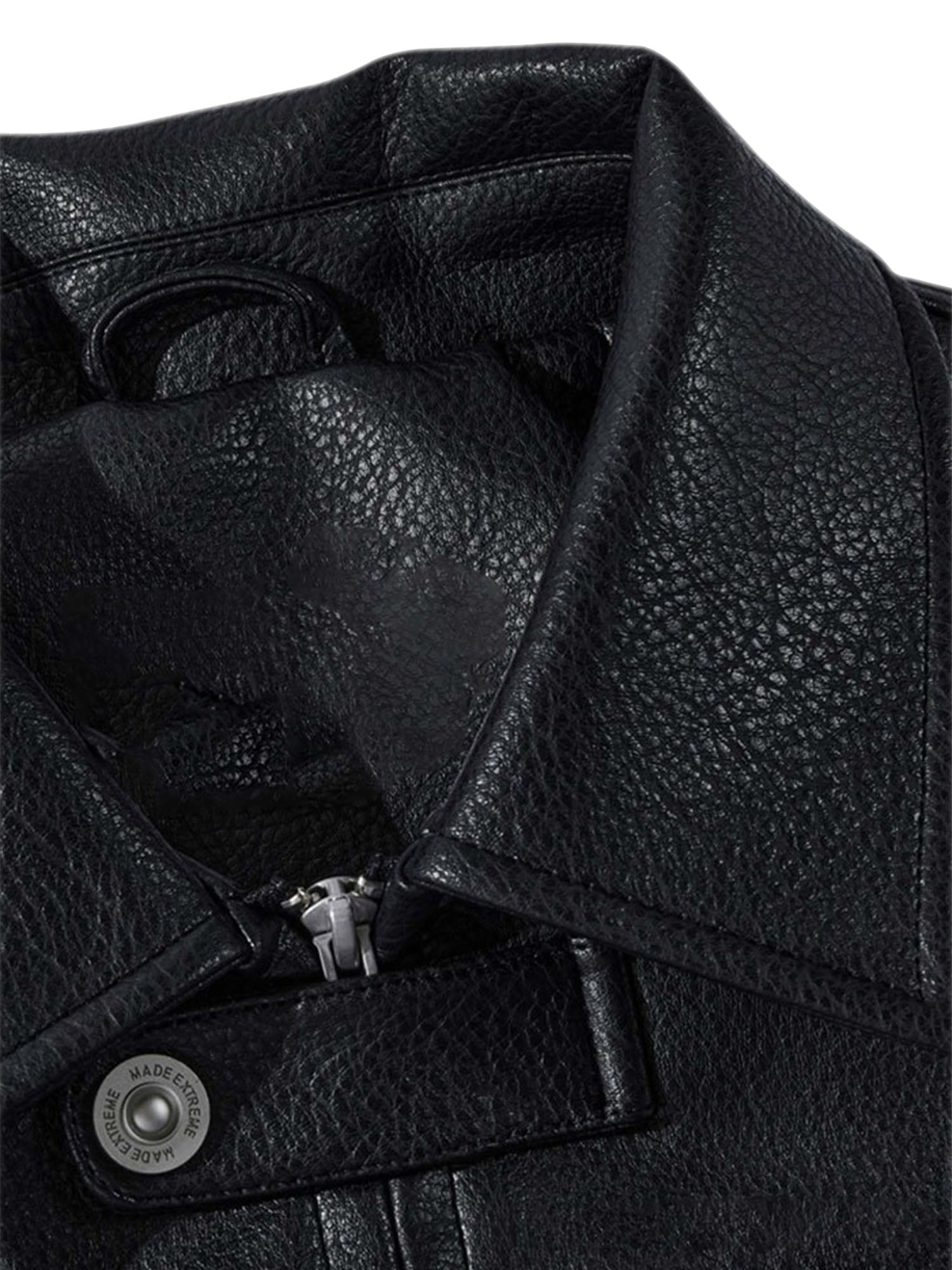 SILVER RACING JACKET WITH VINTAGE EMBROIDERED LONG SLEEVE AND LAPEL COLLAR