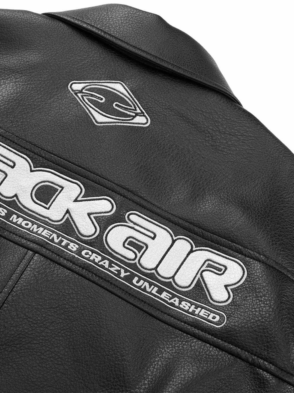 SILVER RACING JACKET WITH VINTAGE EMBROIDERED LONG SLEEVE AND LAPEL COLLAR