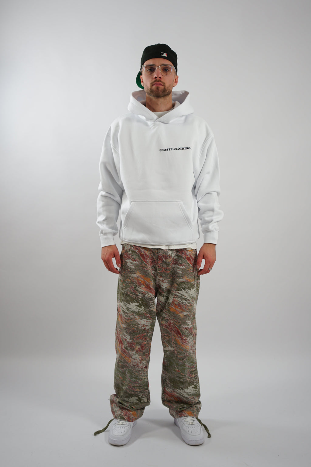 SIX OVERSIZED HOODIE IN WHITE WITH BLACK TEXT - OVERSIZED HOODIE