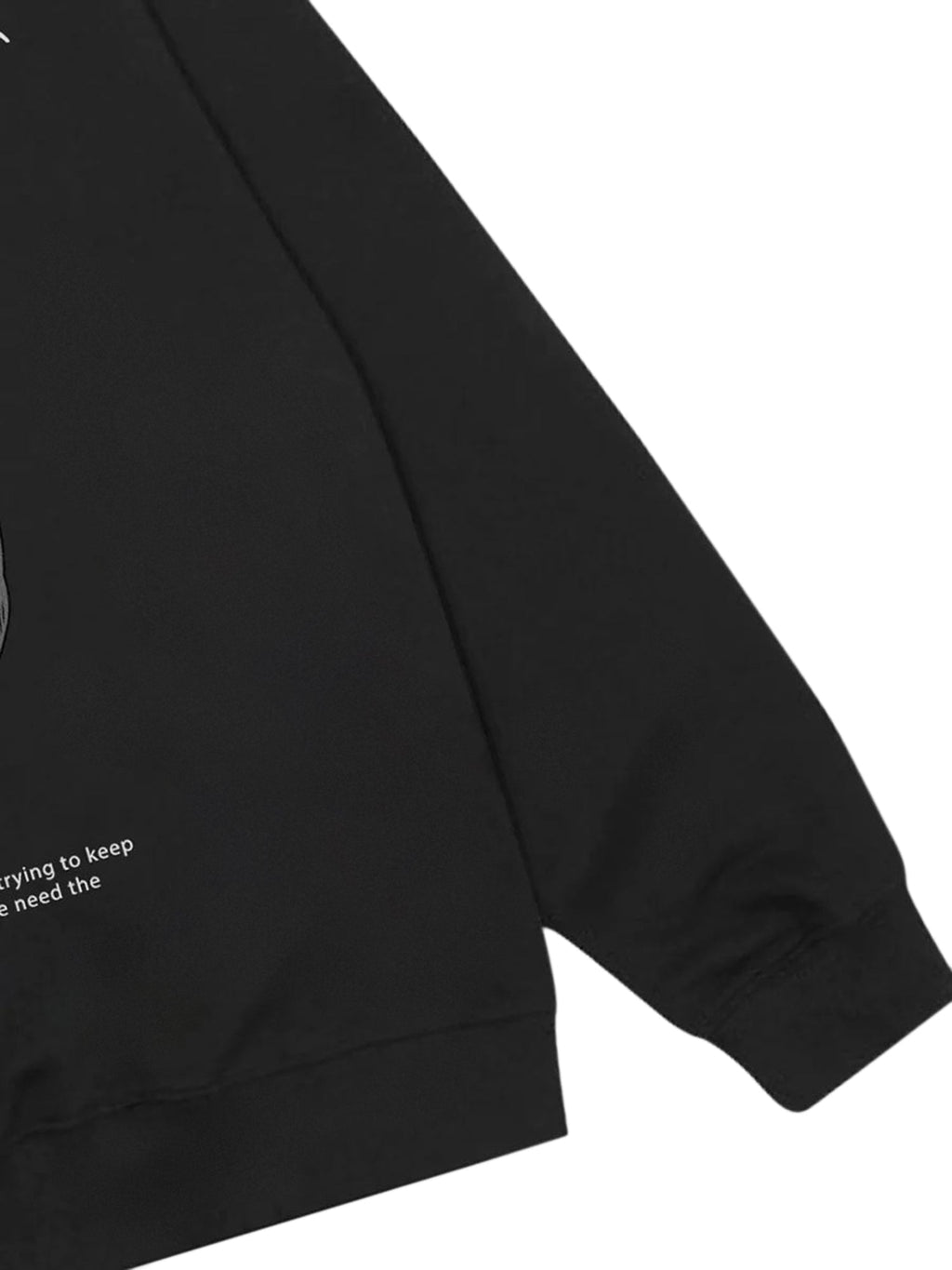 SKELETON GRAPHIC BLACK HOODIE CASUAL LONG SLEEVE