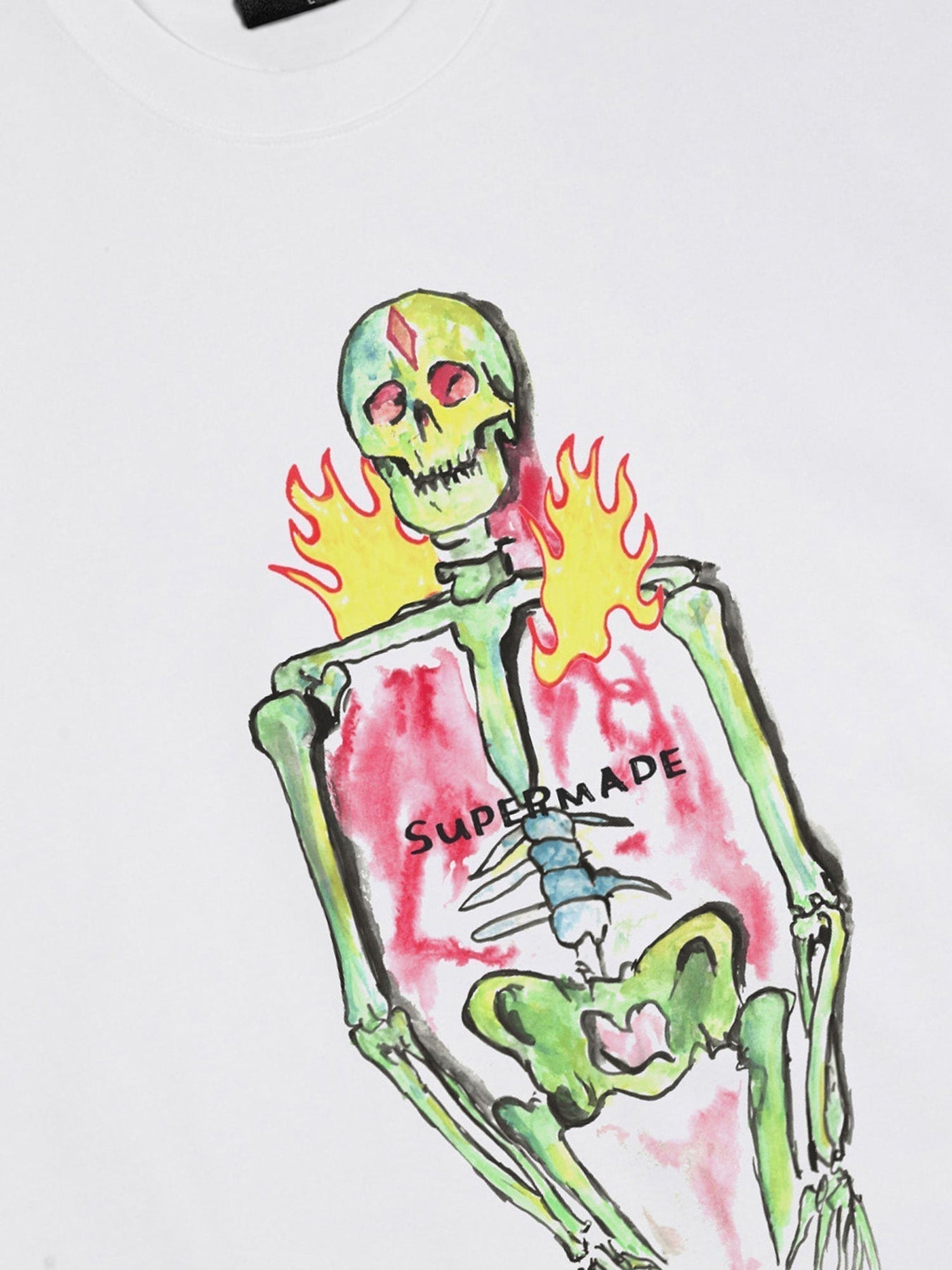 SKELETON GRAPHIC SHORT SLEEVE T-SHIRT - CHIC SHORT SLEEVE PULLOVER