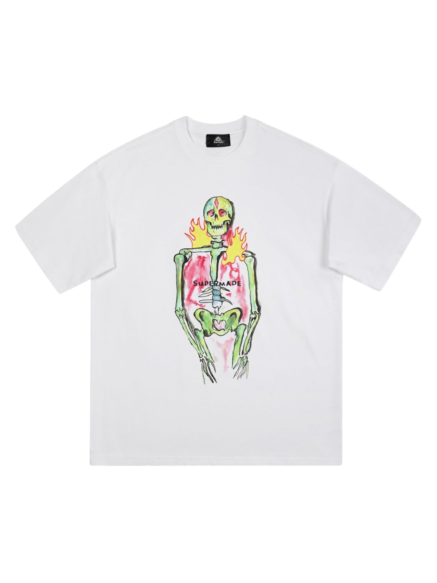 SKELETON GRAPHIC SHORT SLEEVE T-SHIRT - CHIC SHORT SLEEVE PULLOVER