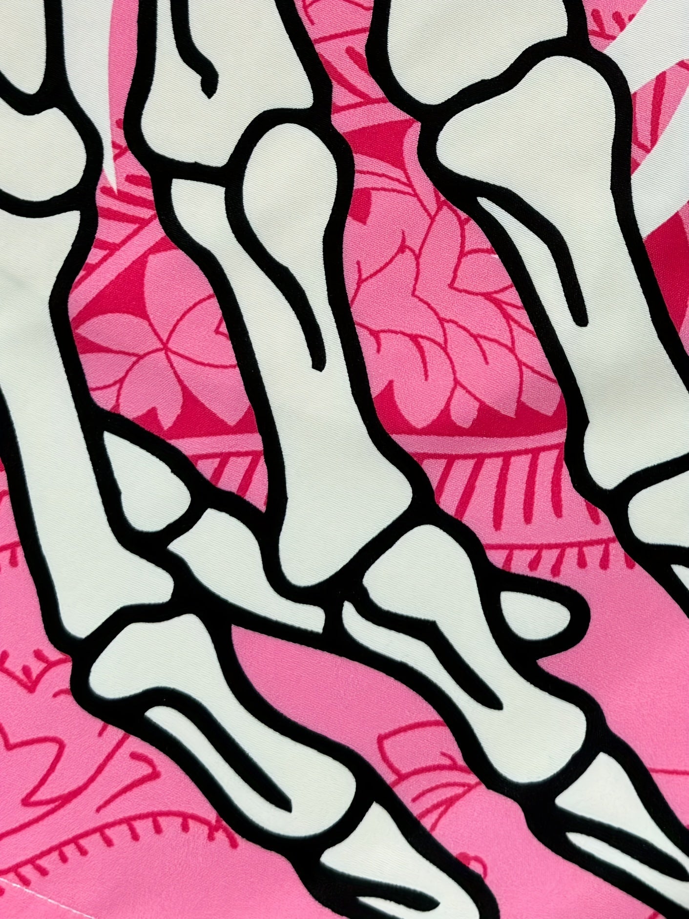 SKELETON-HAND-PRINTED WOVEN SHORTS BUNDLE - REGULAR FIT GRAFFITI PRINT