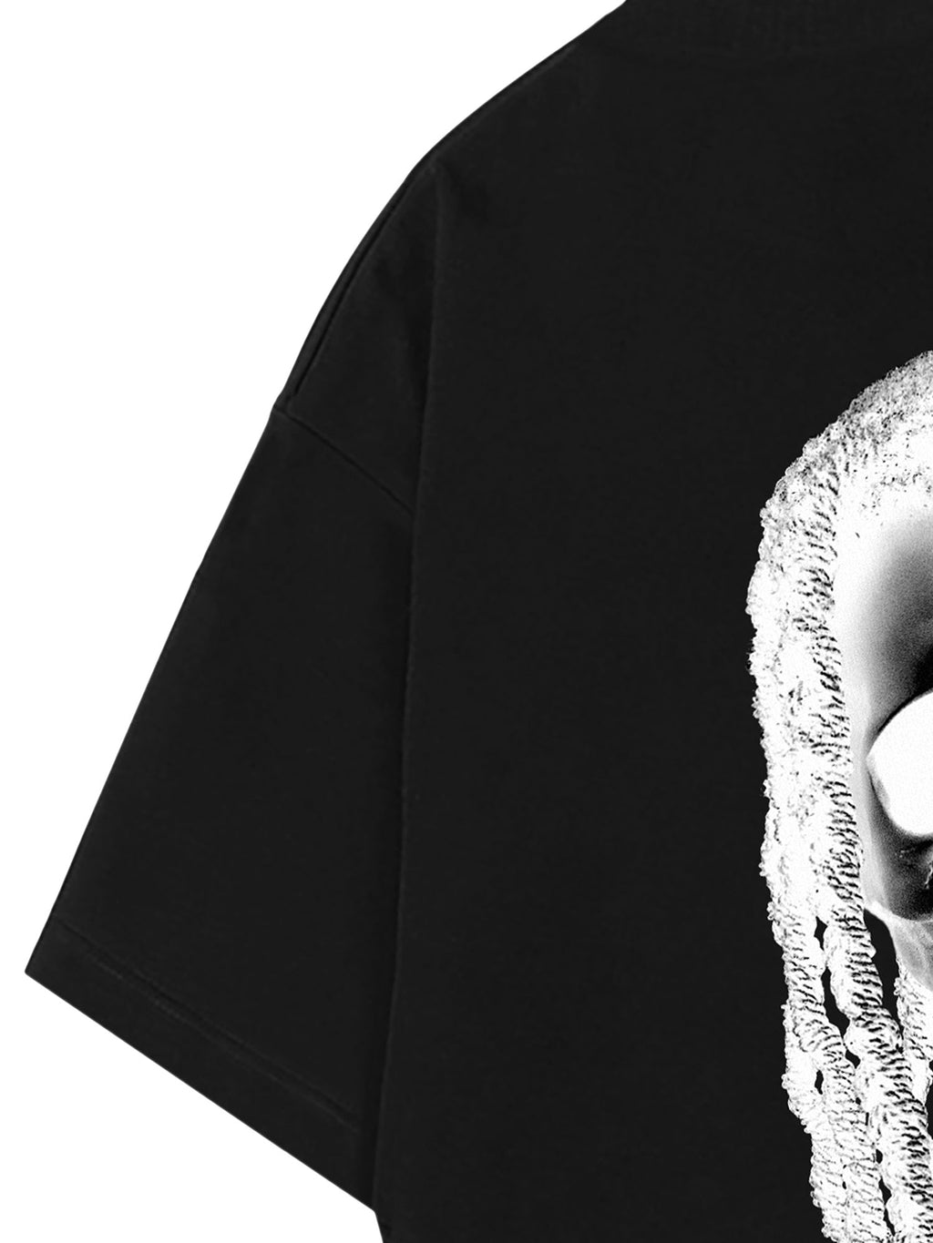 SKULL GRAPHIC BLACK T-SHIRT - SWEETHEART SUPPLIES SKULL PRINT