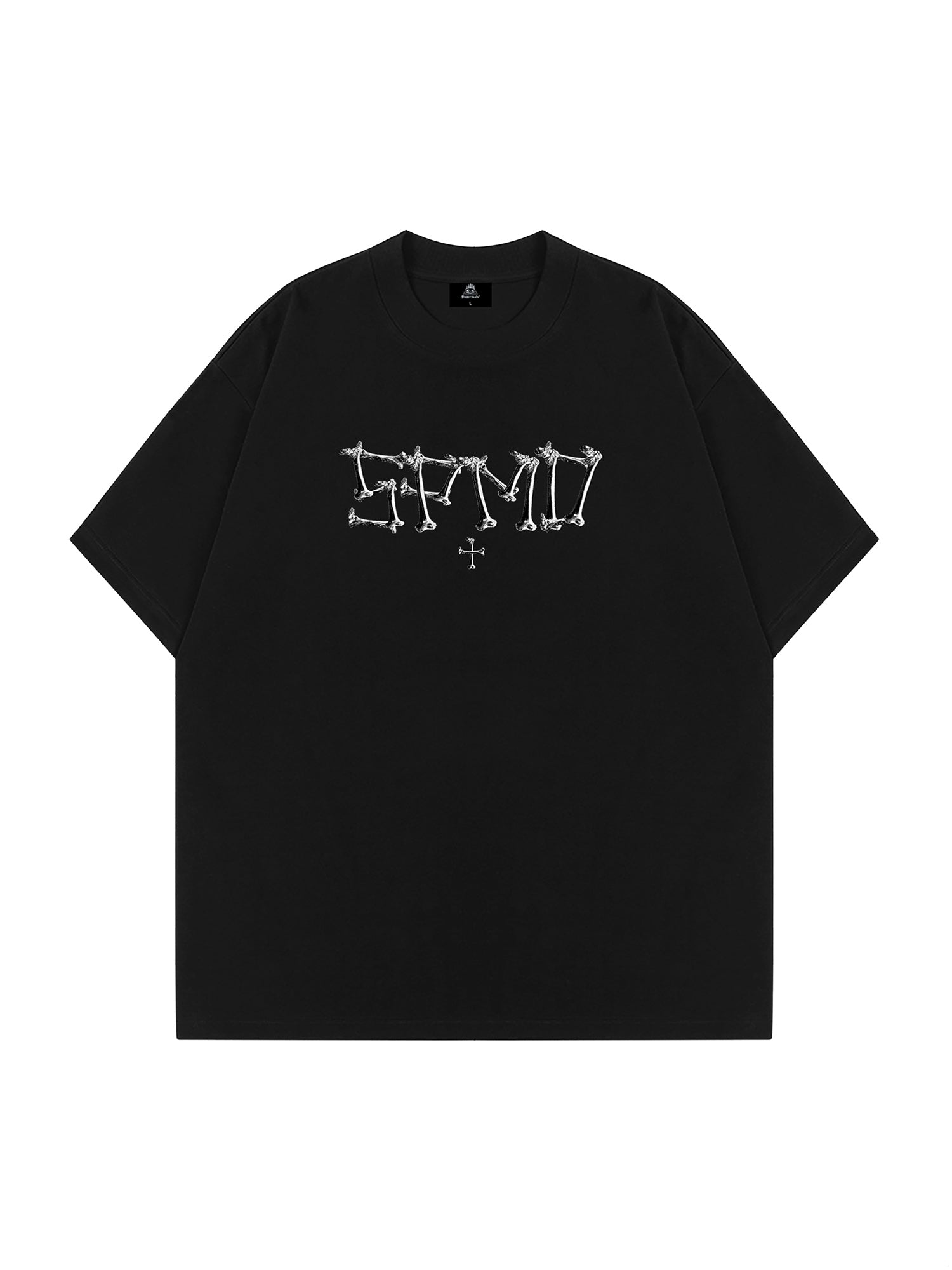 SKULL GRAPHIC BLACK T-SHIRT - SWEETHEART SUPPLIES SKULL PRINT