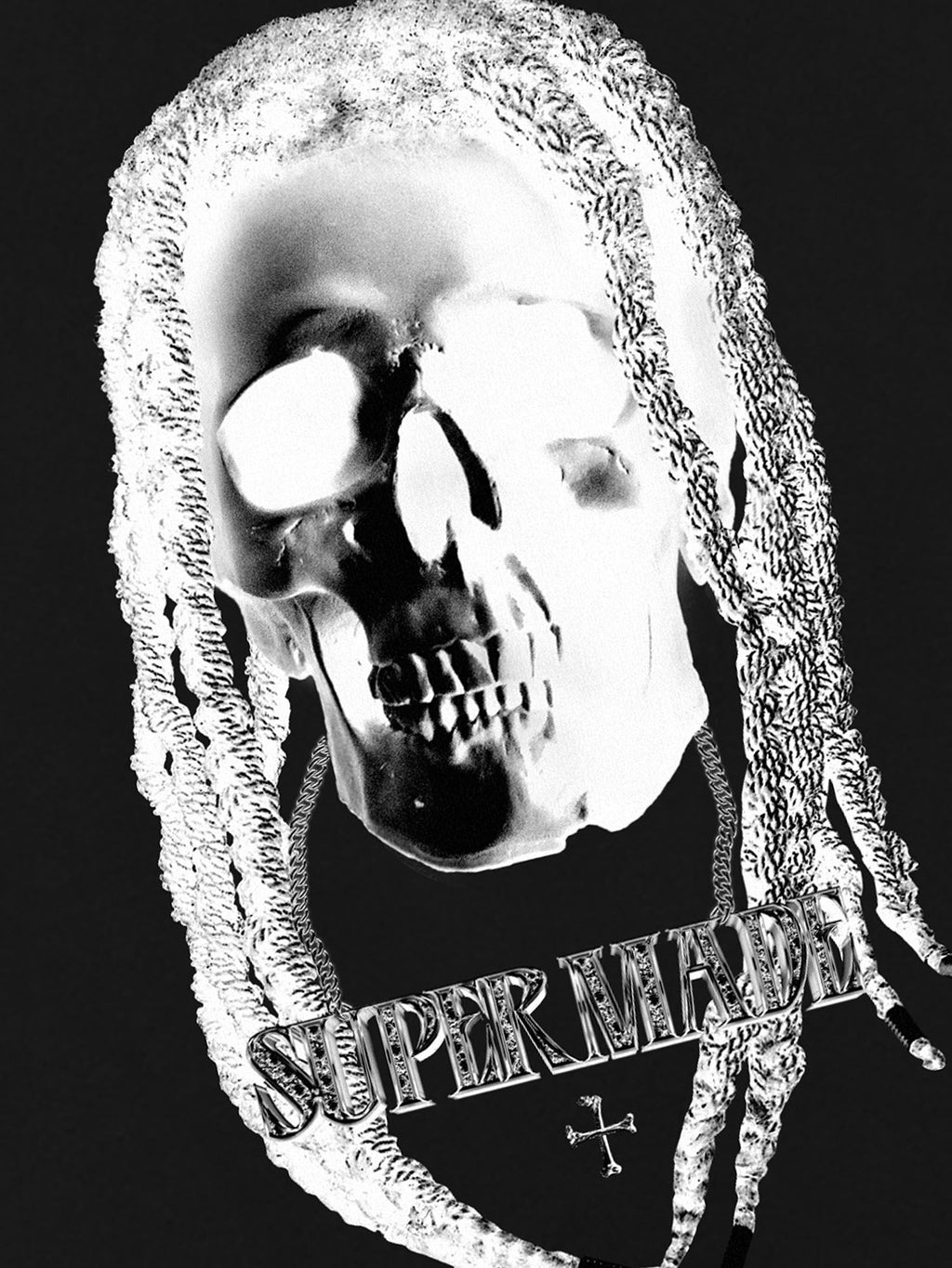 SKULL GRAPHIC BLACK T-SHIRT - SWEETHEART SUPPLIES SKULL PRINT