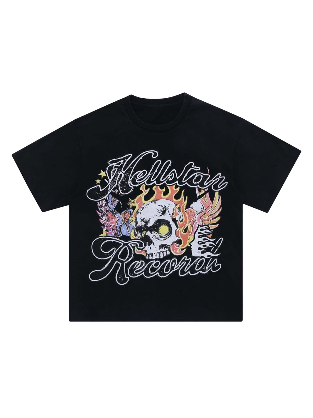 SKULL GRAPHIC COTTON BLEND SHORT SLEEVE T-SHIRT