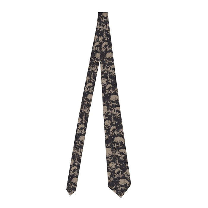 SKULL PATTERNED NECKTIE FOR FORMAL OCCASIONS