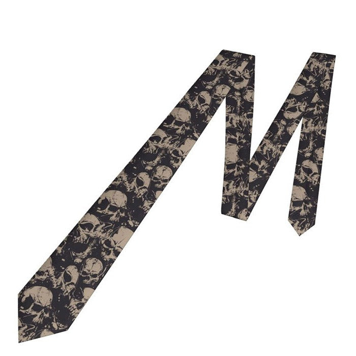 SKULL PATTERNED NECKTIE FOR FORMAL OCCASIONS