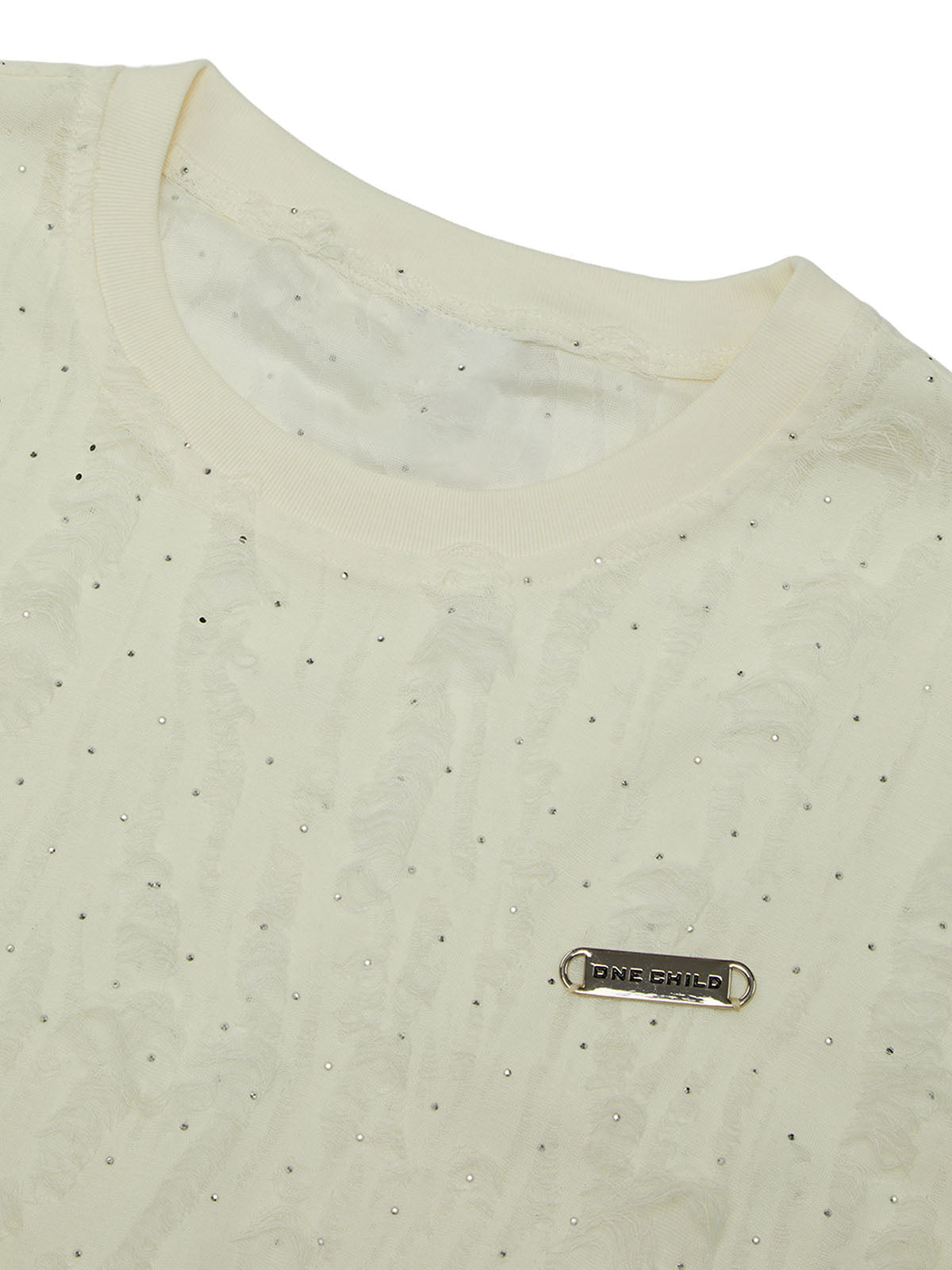 SLEEVELESS BEIGE SHIRT WITH LOOSE-FIT SLEEVELESS ROUND COLLAR