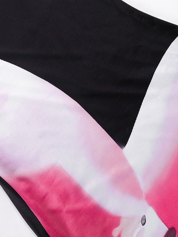 SLEEVELESS BLACK FLORAL MAXI DRESS - FIGURE-HUGGING MAXI DRESS