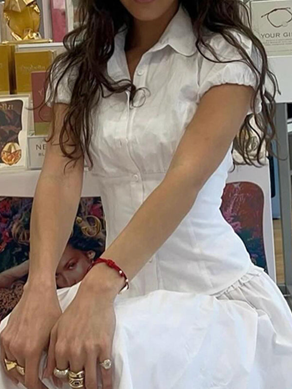 SLIM FIT CASUAL WHITE BUTTON-DOWN SHIRT