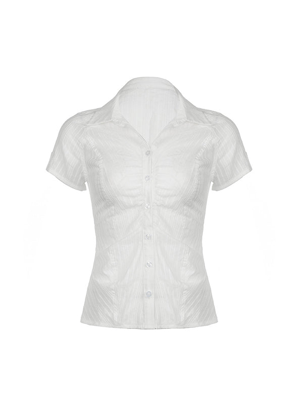 SLIM FIT SHORT SLEEVE BUTTON-DOWN SHIRT