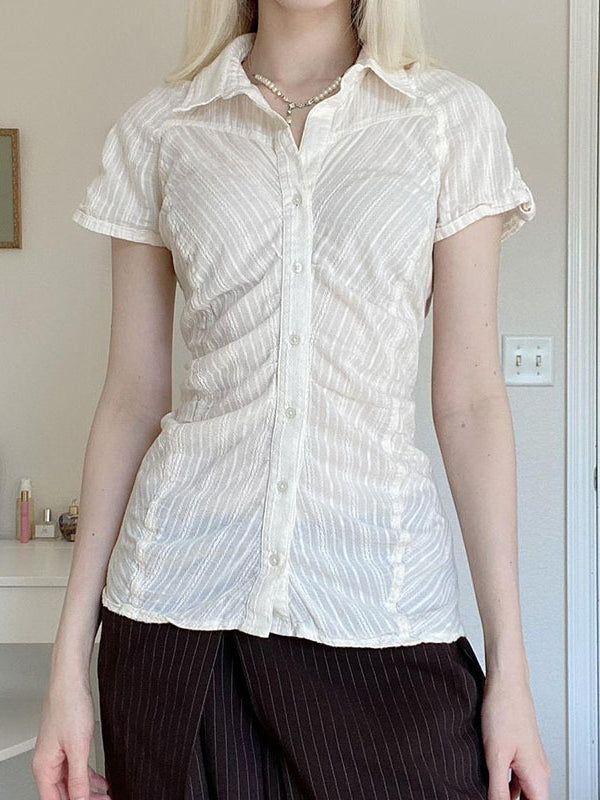 SLIM FIT SHORT SLEEVE BUTTON-DOWN SHIRT