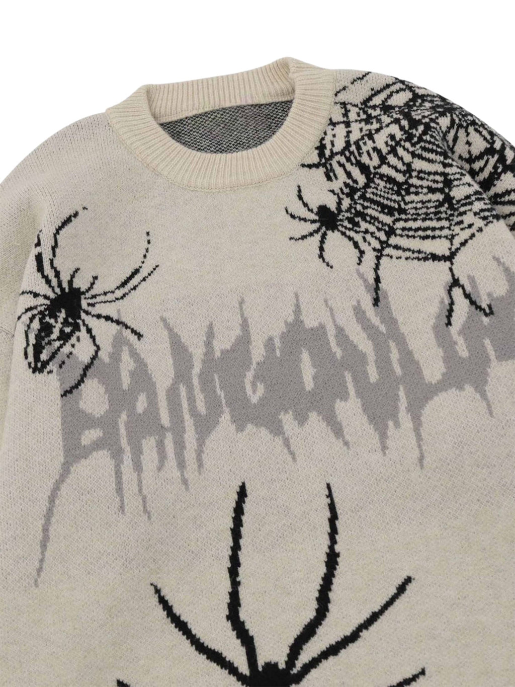 SPIDER-INSPIRED KNITTED SWEATER WITH WEB DESIGNS - STYLISH ADDITION