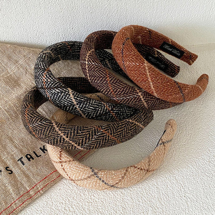 STACKED TWEED HEADBANDS SET FOR WOMEN ACCESSORIES