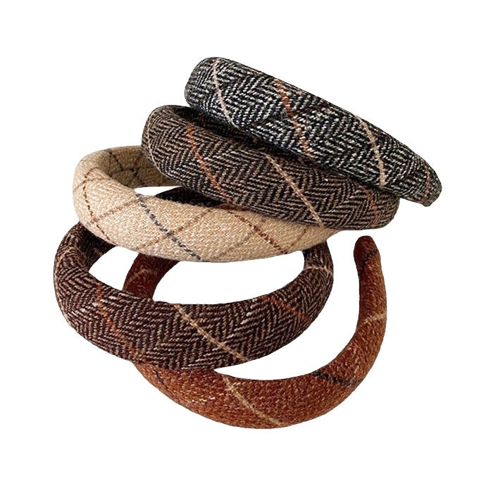 STACKED TWEED HEADBANDS SET FOR WOMEN ACCESSORIES