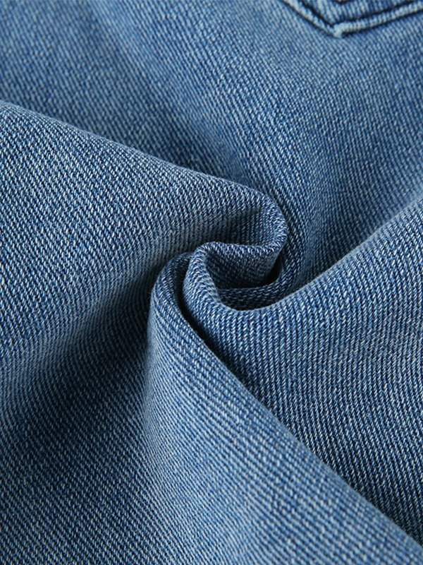 STAR DESIGN DENIM SHORTS WITH SKINNY FIT