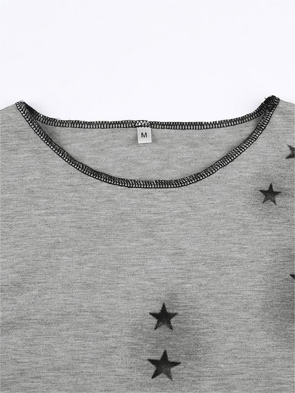 STAR LONG SLEEVE SHIRT WITH BLACK SLEEVES - STAR LONG STYLE