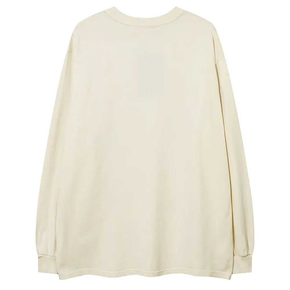 STAR PATCH SWEATSHIRT: EMBROIDERED STAR DESIGN