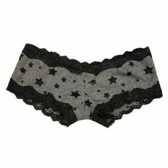 STAR PRINT LACE PANTY: GRAY EVERYDAY WEAR