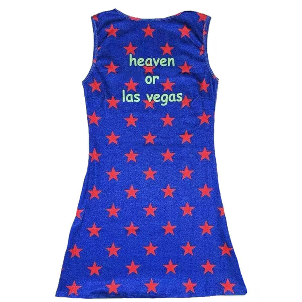 STAR PRINT MINI DRESS LAS VEGAS STYLE