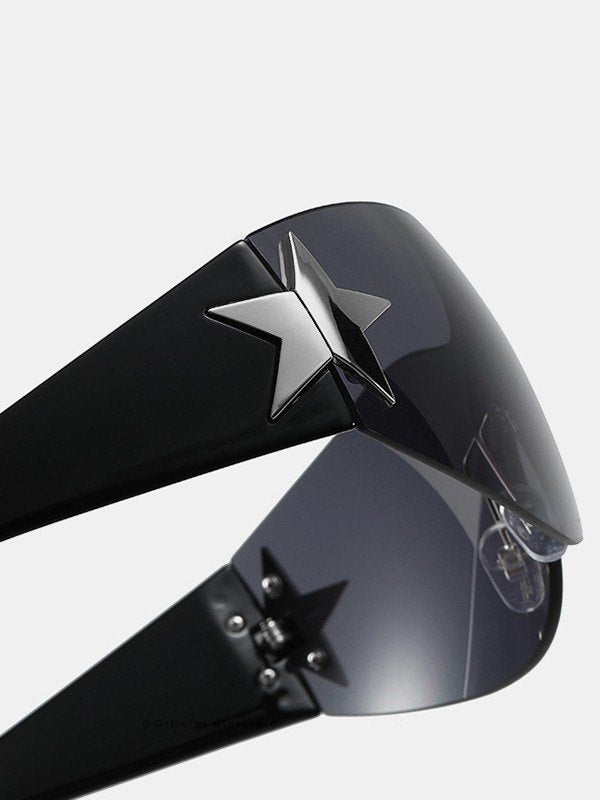 STAR SUNGLASSES WITH GEOMETRIC STAR DETAIL Y2K STYLE