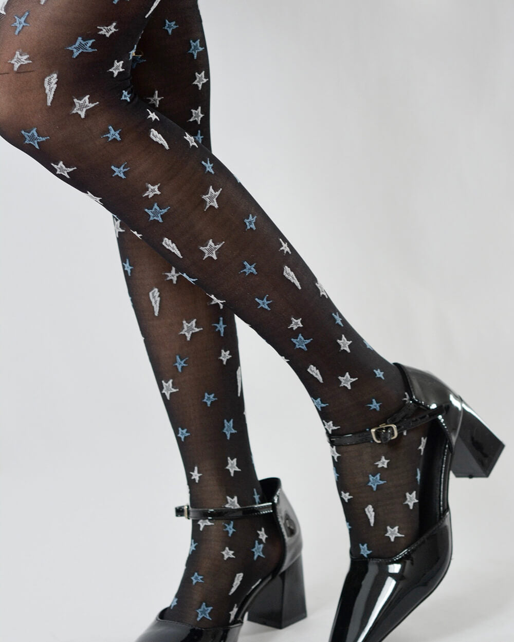 STARRY DREAMS SHEER TIGHTS Y2K STAR PATTERN