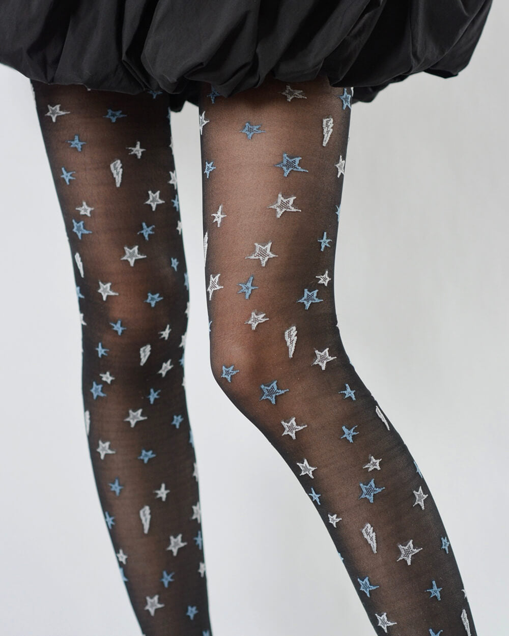 STARRY DREAMS SHEER TIGHTS Y2K STAR PATTERN