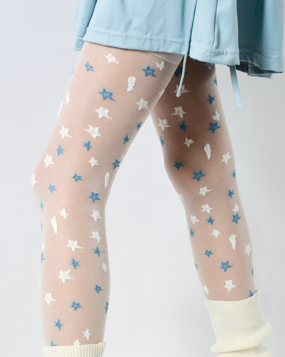 STARRY DREAMS SHEER TIGHTS Y2K STAR PATTERN