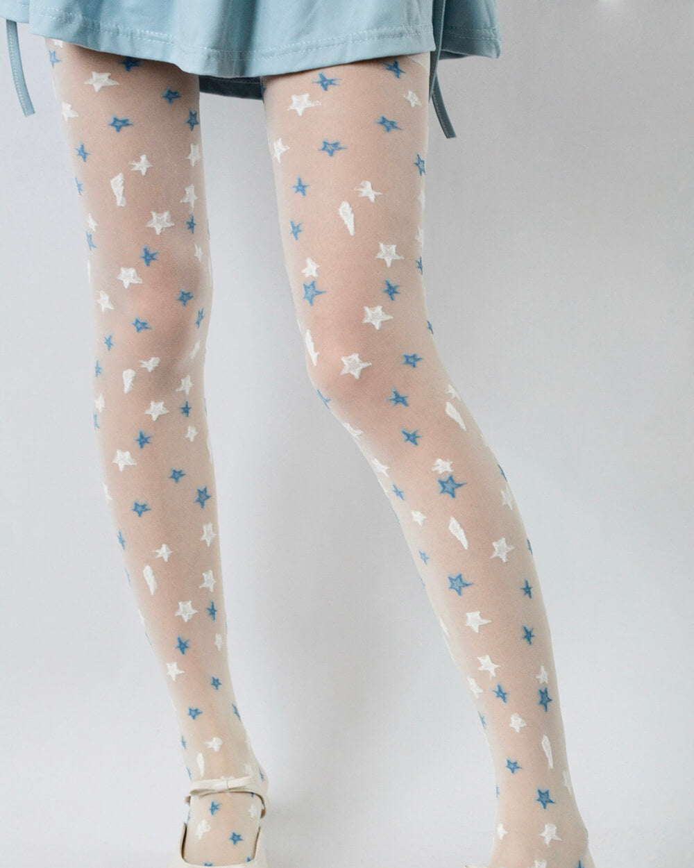 STARRY DREAMS SHEER TIGHTS Y2K STAR PATTERN
