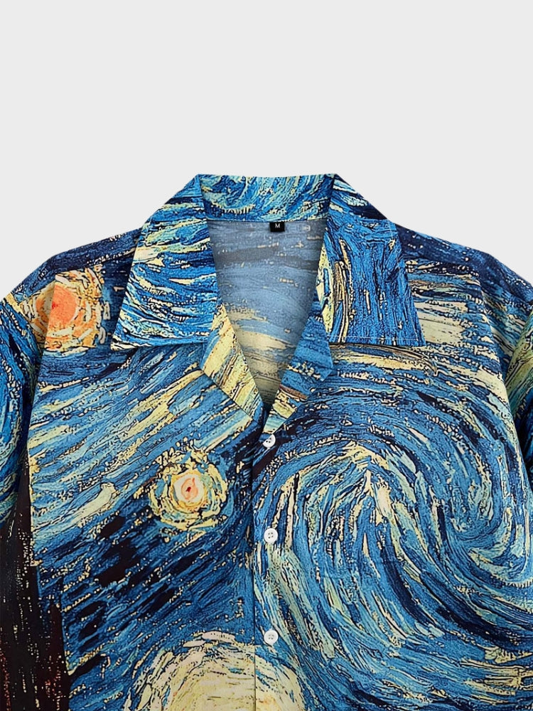 STARRY NIGHT TEE SHIRT - STARRY NIGHT PRINT DESIGN